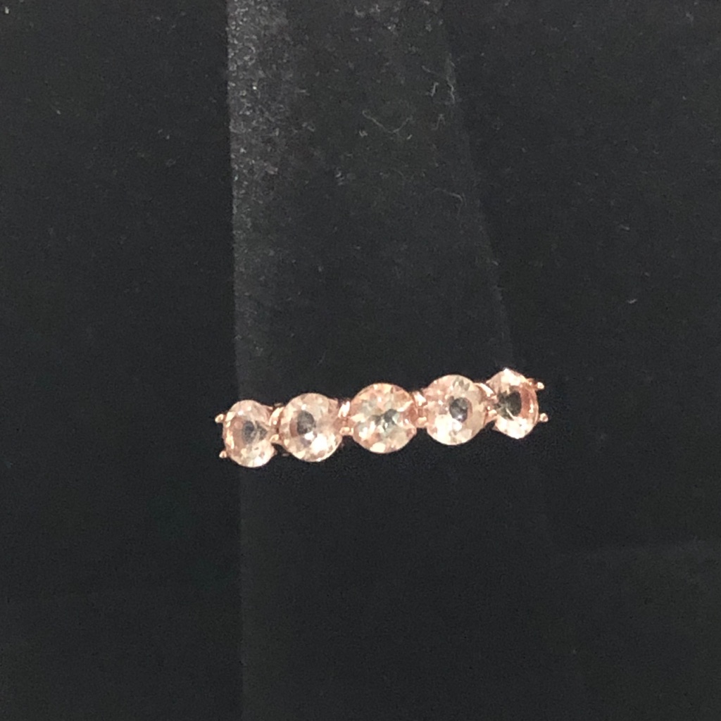 Estate Rose Gold 925 Cz Women's Size 7 Ring 2.31g